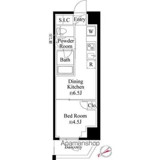 ハーモニーレジデンス新宿【7階】の間取り