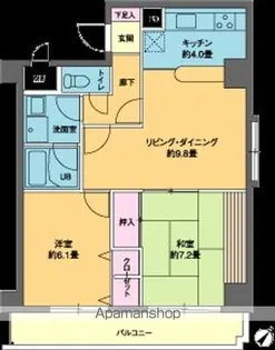 ホワイトプラザ会津【11080号室】の間取り