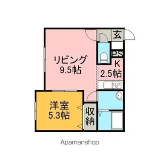 サンテラス星置東【201号室】の間取り