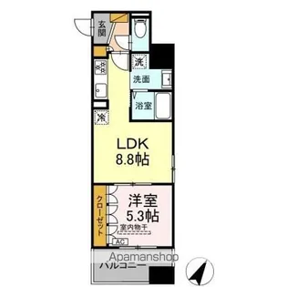 DーROOM千葉中央【1階】の間取り