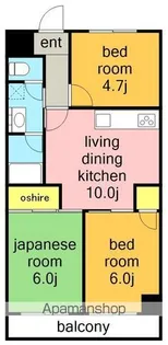 ヒルズ平和ヶ丘【5階】の間取り
