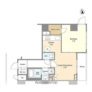 ビエント横濱鶴見【4階】の間取り