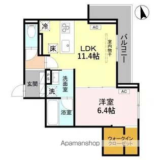 RESIDENCE KAZE 楓【1階】の間取り