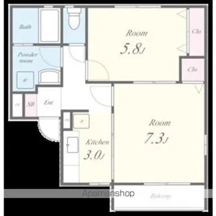 リーフレジデンス 西館【2階】の間取り