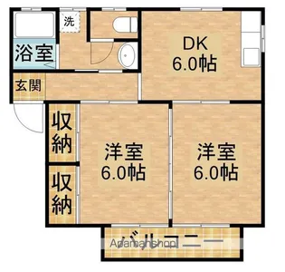 アメニティコーポ池上【104号室】の間取り