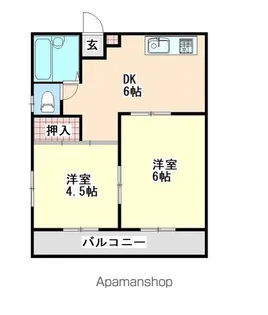 トパーズ東谷山【3階】の間取り