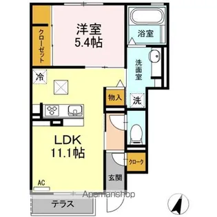 ペスカ・ペーラ【1階】の間取り