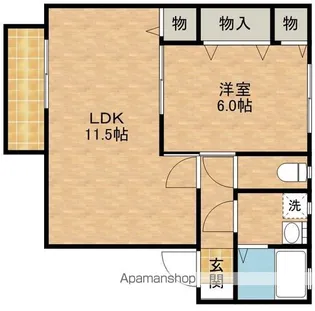 カームハイツⅢ【1階】の間取り