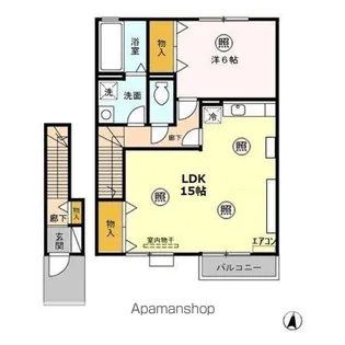ルミエール A&K ⅠⅡⅢ【III20号室】の間取り