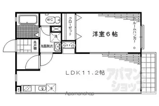 クレール北野C【105号室】の間取り