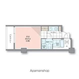 ホテル&レジデンス六本木 住居(7F借上)【7階】の間取り