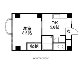 グレースシャトル伊島【4階】の間取り