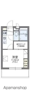 レオパレスクレスト【3階】の間取り