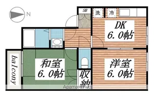 ベルレージュ鹿野【1階】の間取り