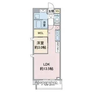 RAXA覚王山【6階】の間取り