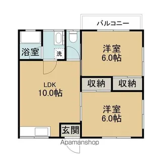 シーサイドソノギC棟【101号室】の間取り