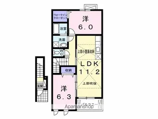 カーサ・セレーノA【2階】の間取り