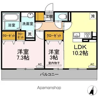 ピア・ハピネス【3階】の間取り