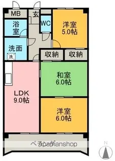 シャトレーミューズ【605号室】の間取り