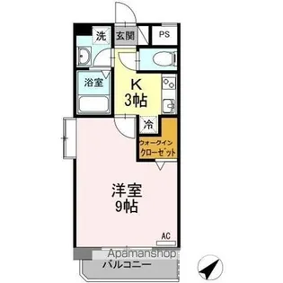 ウィング青山【1階】の間取り