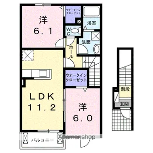 リーヴスラシル【2階】の間取り