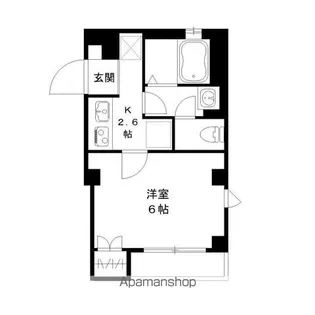 ディアマンテス新宿【303号室号室】の間取り