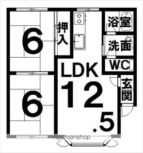 コーポラスあべ【1階】の間取り