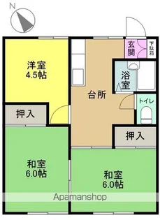かもめハイツ【103号室】の間取り