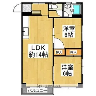 平和第2マンション【4階】の間取り