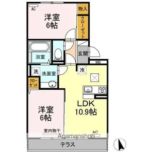 ヴェリタ【102号室】の間取り