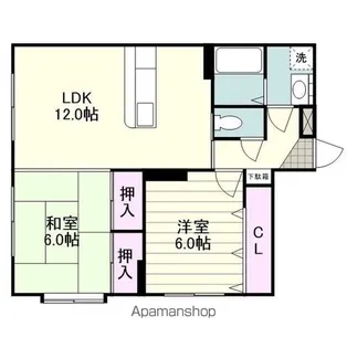 グランヒル【101号室】の間取り
