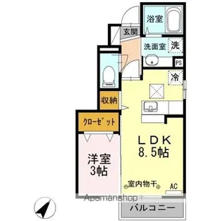 SURPRISE SPACE SANTA C【1階】の間取り