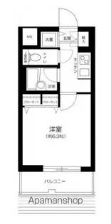 パレステュディオ新宿御苑前【7階】の間取り