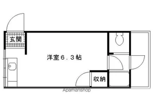 松竹ハイツ【202号室】の間取り