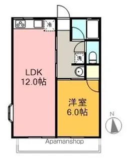 シティハイム白砂【1階】の間取り