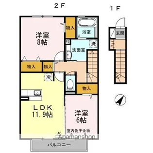ゴールデン ヤード【2階】の間取り