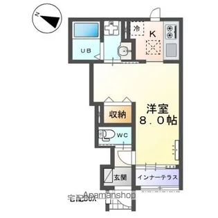 つくば市東光台アパート(仮【1階】の間取り