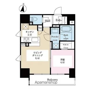 テラス文京本郷【6階】の間取り