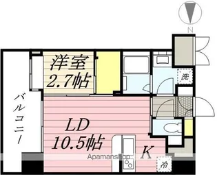 ネストピア唐人町駅前【12階】の間取り