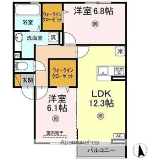 インペリアルおおたかの森【2階】の間取り