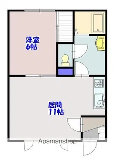 マイルーム神居【204号室】の間取り