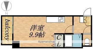 WEST10【601号室】の間取り