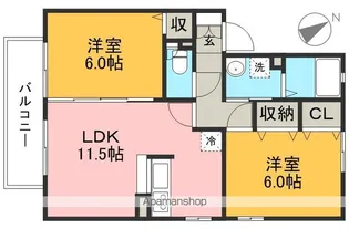 ウエスト孕【2階】の間取り