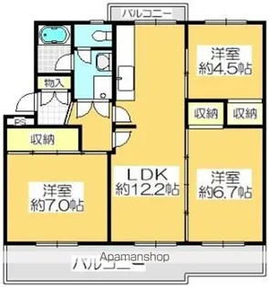 ヴィラナリー屋島【5502号室】の間取り