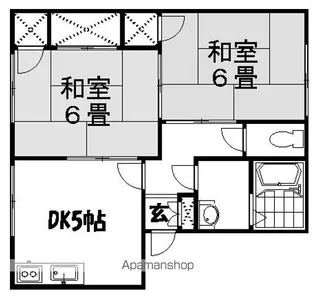 グリーンヒルズ【102号室】の間取り