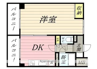 ブライトハーツ大橋南【702号室】の間取り