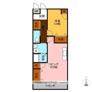 ロコハウスB【1階】の間取り