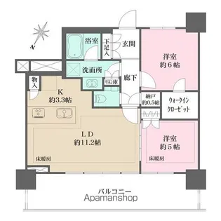 URAWA THE TOWER【15階】の間取り