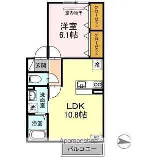 コーポ レーヴ倉富【2階】の間取り