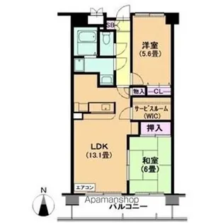 アーバンドエル大曽根東【3階】の間取り